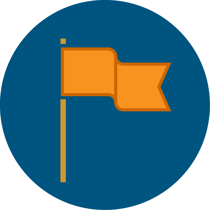 Objectives icon blue circle