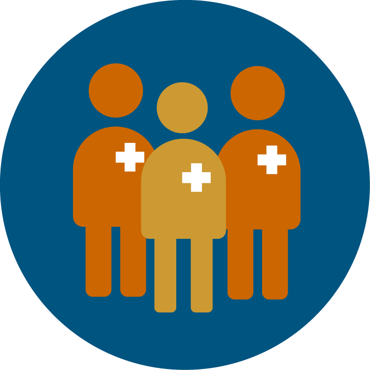 Leadership icon blue circle